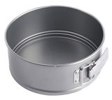 Runde Springform aus Metall mit Verschluss, Ansicht von schräg oben