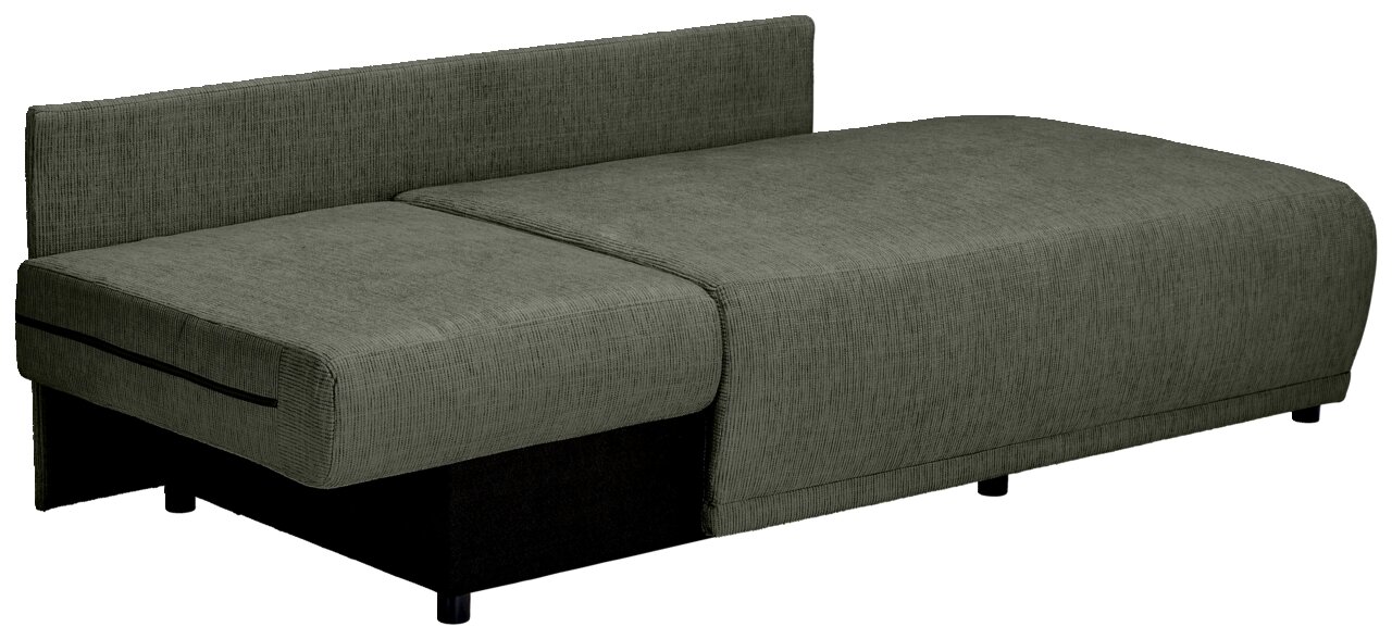 Graue Recamiere in seitlicher Perspektive mit modernem Design und klaren Linien