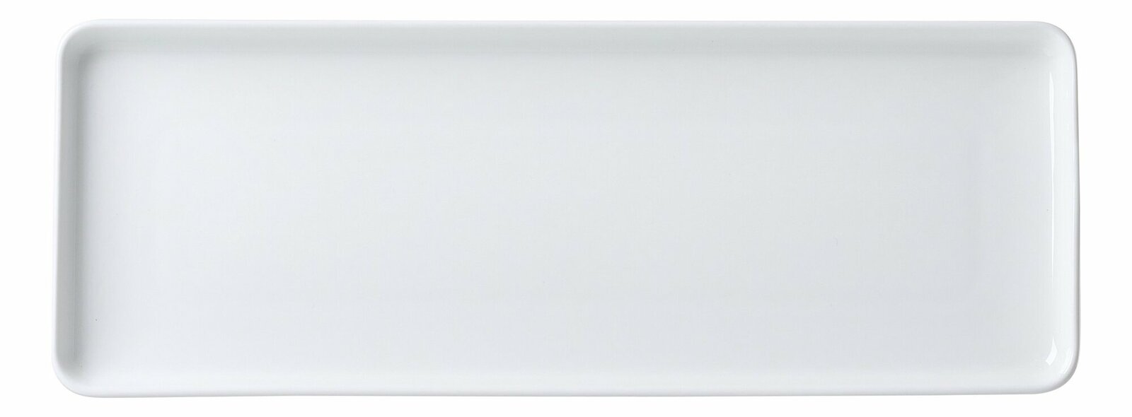 Rechteckige weiße Platte Skagen, 30,5x11,5cm, Draufsicht