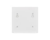 Rückansicht einer weißen Akku Wandleuchte TALENT mit vier Befestigungslöchern.