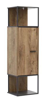 Holz-Stand- und Hängeelement mit Metallrahmen, frontale Perspektive