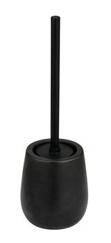 Schwarze Keramik WC-Garnitur Nerno, frontal abgebildet