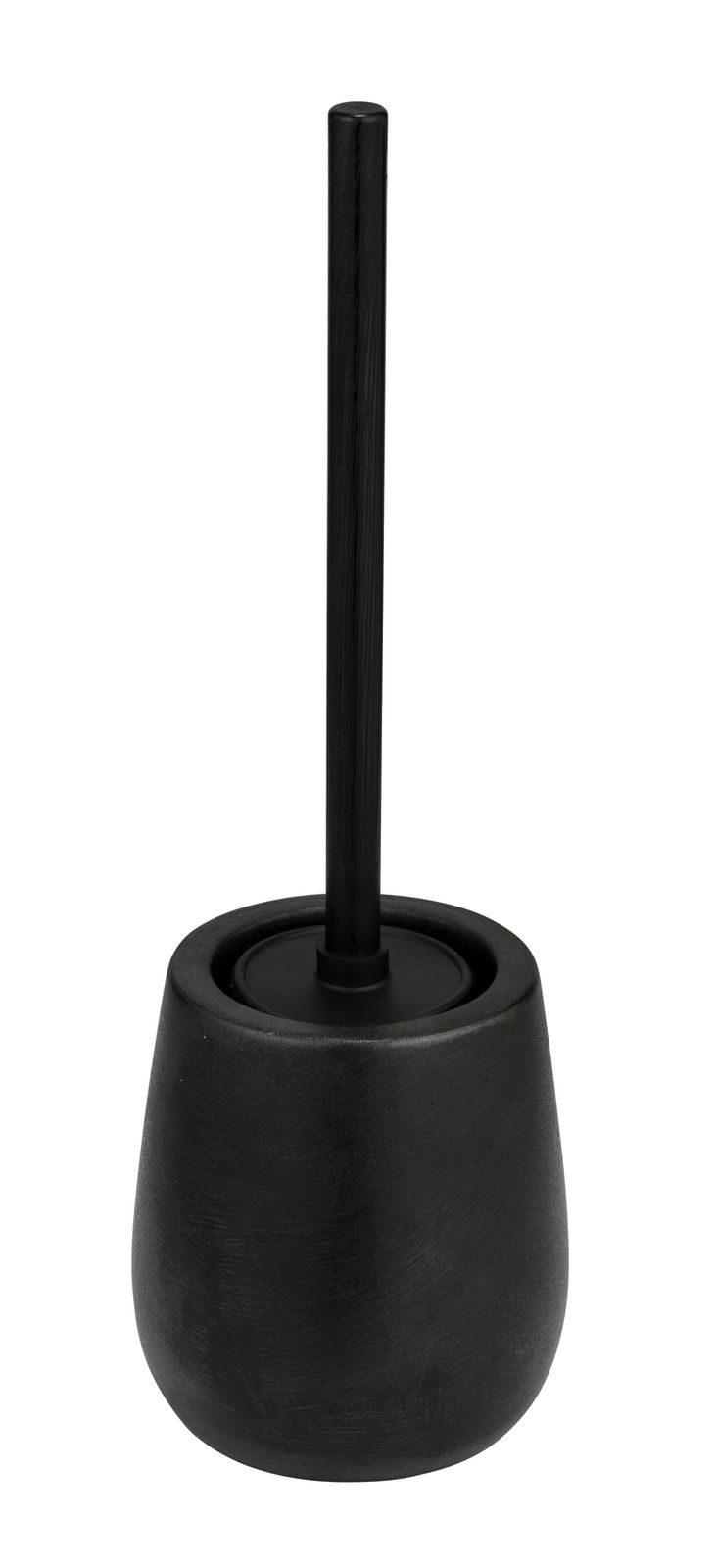 Wenko WC-Garnitur NERNO Schwarze Keramik WC-Garnitur Nerno, frontal abgebildet