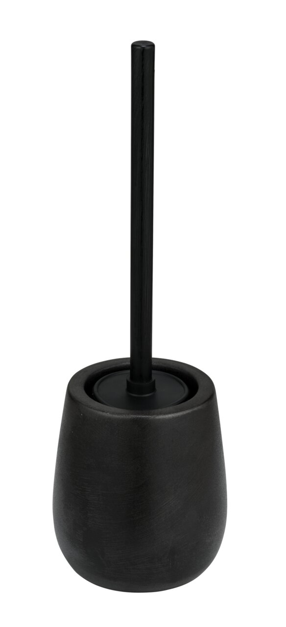 Schwarze Keramik WC-Garnitur Nerno, frontal abgebildet