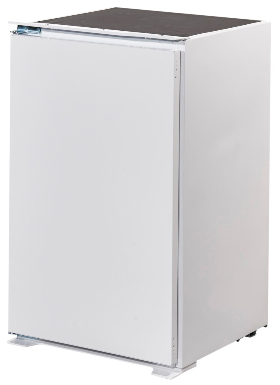 Weißer Küchenschrank in seitlicher Perspektive