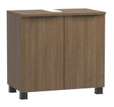 Waschbeckenunterschrank aus Holz mit zwei Türen, Frontansicht