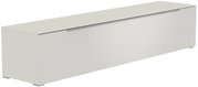 Weißes XL TV-Lowboard aus seitlicher Perspektive