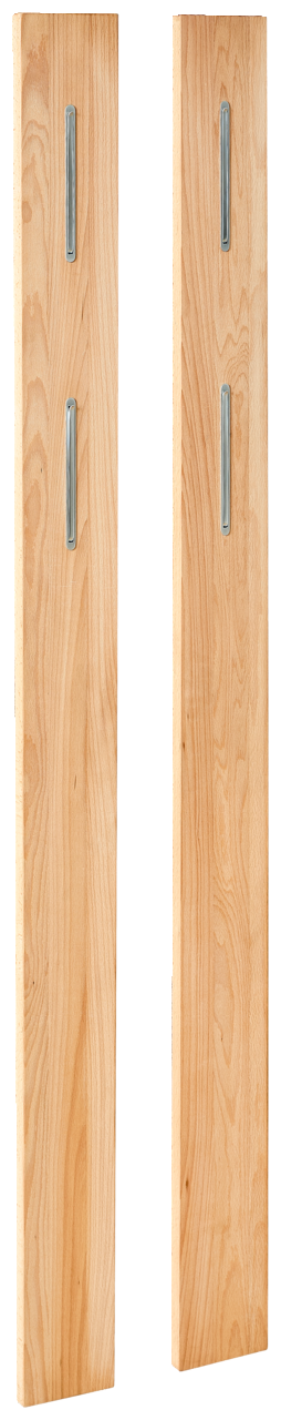 Linea Natura Garderobenpaneel-Set LINEA Zwei hölzerne Garderobenpaneele mit Metallhaken, frontale Ansicht