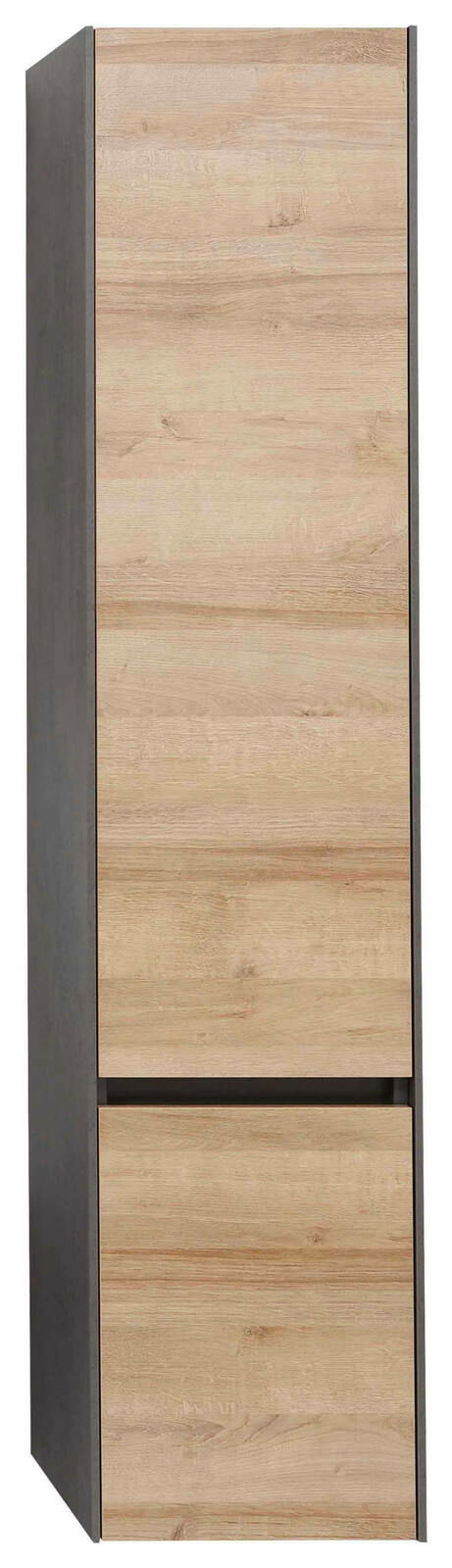 Dieter Knoll Hochschrank Türanschlag links LORETO Hochschrank mit Türanschlag links in Holzoptik, frontal betrachtet.