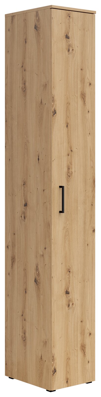 Carryhome Mehrzweckschrank MULTISTAURAUM Mehrzweckschrank aus Holz mit natürlicher Maserung, seitliche Perspektive