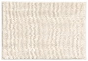 Beige Badteppich mit strukturierter Oberfläche, Draufsicht