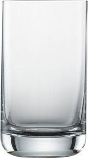 Transparenter Allroundbecher Simple aus Glas, frontal fotografiert