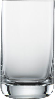 Transparenter Allroundbecher Simple aus Glas, frontal fotografiert