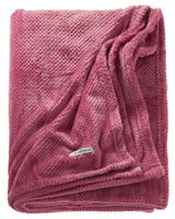 Rosa Plaid 140x190 cm, gefaltet, aus weichem Material mit Etikett, Draufsicht