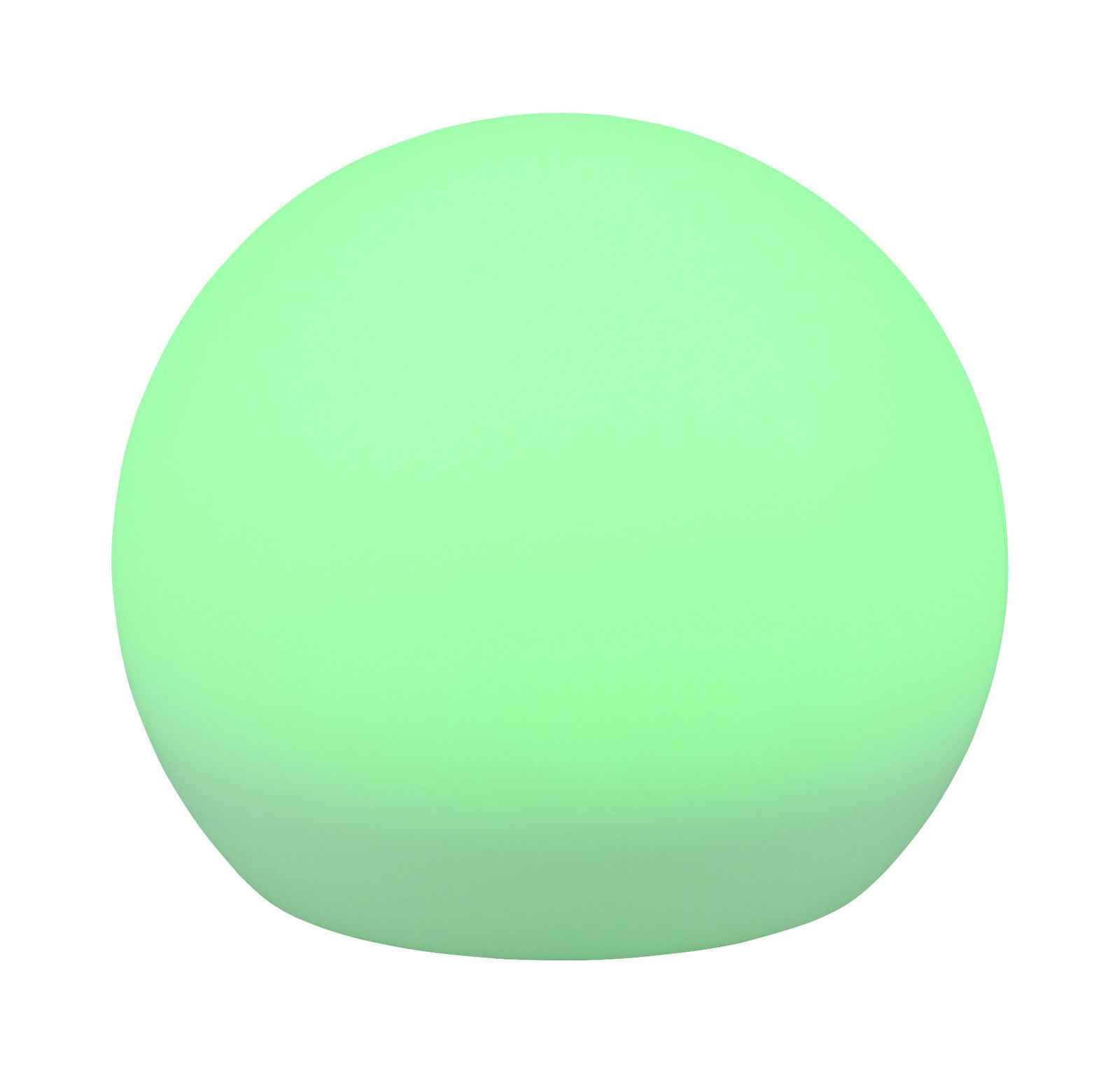 Grüne, kugelförmige Solar-Außenleuchte MELO, seitliche Perspektive