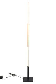 Moderne LED-Stehleuchte mit schlankem, minimalistischem Design, seitliche Perspektive