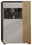 Modernes Highboard CASSANDO ARTA mit Holz- und Glaselementen, Frontansicht