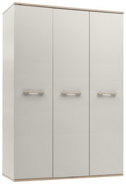 Drehtürenschrank 3-türig in heller Holzoptik, Frontalansicht