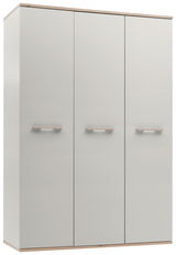 Drehtürenschrank 3-türig in heller Holzoptik, Frontalansicht
