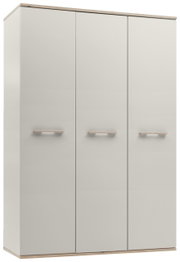 Drehtürenschrank 3-türig in heller Holzoptik, Frontalansicht