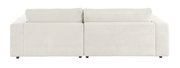Zweier-Sofa in cremefarbener Cordoptik, Vorderansicht