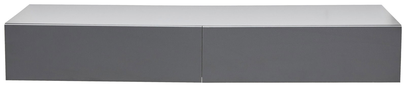 Moderne graue Wandkonsole aus der Frontansicht