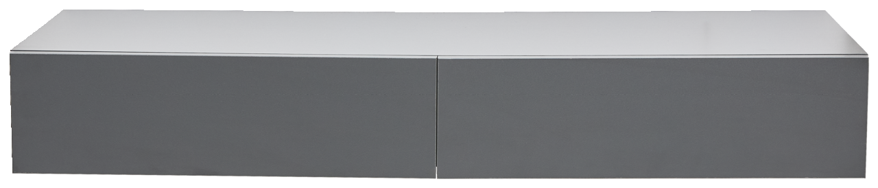 Moderne graue Wandkonsole aus der Frontansicht