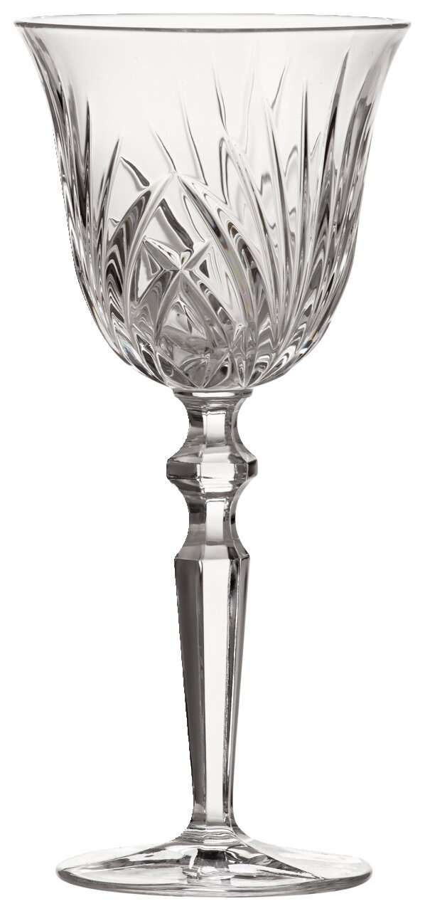 Nachtmann Rotweinkelch PALAIS Eleganter Rotweinkelch aus Kristallglas mit kunstvoll geschliffenem Muster, seitliche Perspektive