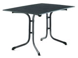 Klapptisch 120x80 cm in Eisengrau, seitliche Perspektive