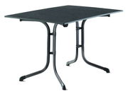 Klapptisch 120x80 cm in Eisengrau, seitliche Perspektive