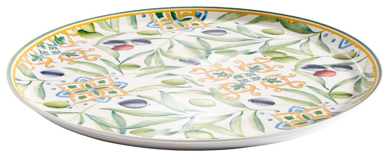 Ritzenhoff & Breker Pizzateller Ø31,50cm Pizzateller mit buntem, floralem Muster aus der Seitenperspektive