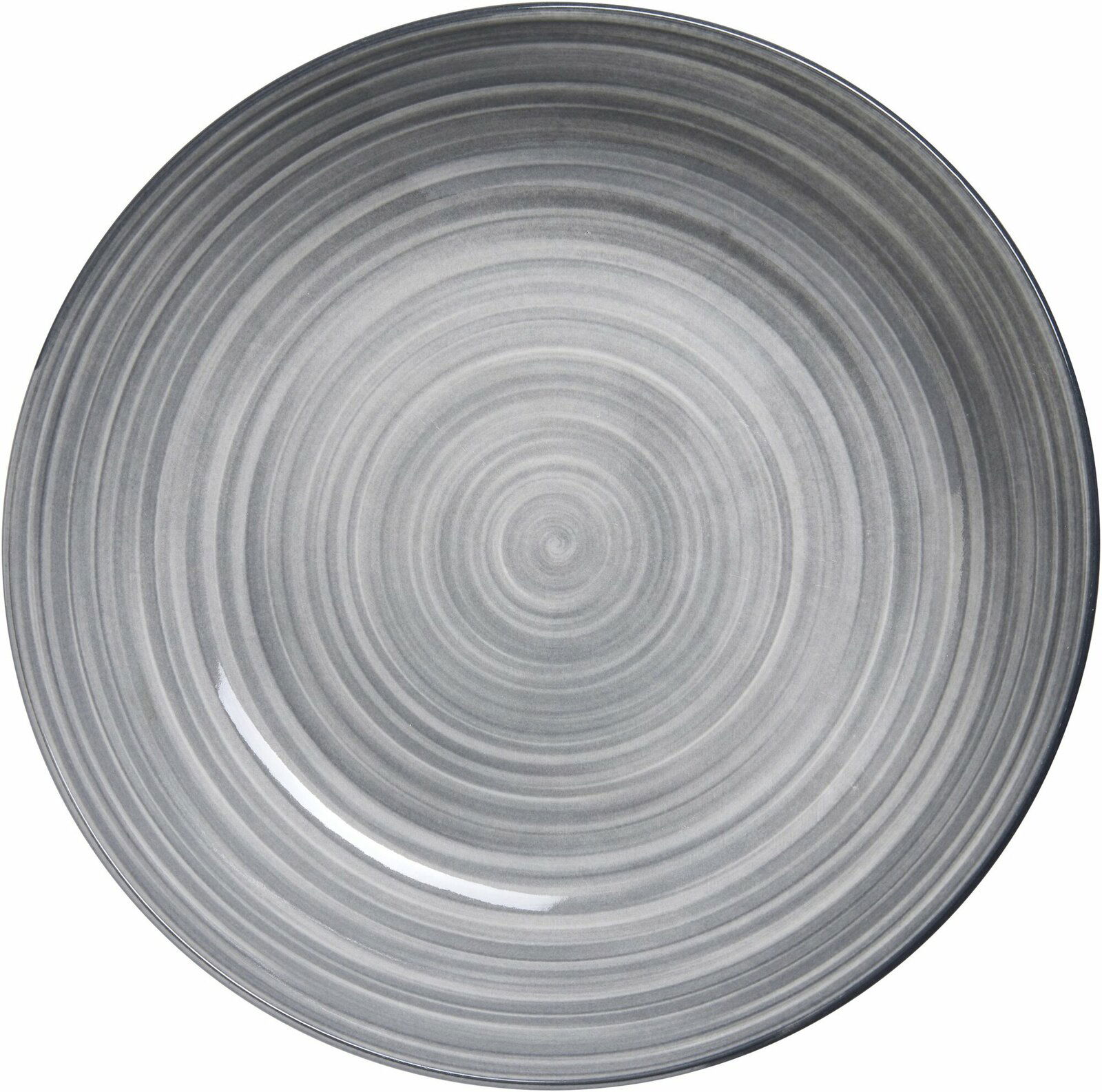 Ritzenhoff & Breker Teller tief SENDAI Grauer Suppenteller Sendai 20cm mit kreisförmigem Muster, Draufsicht