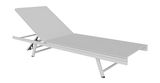 Sonnenliege Ambia Garden DONNATELLA in seitlicher Perspektive, modernes Design in hellem Grau
