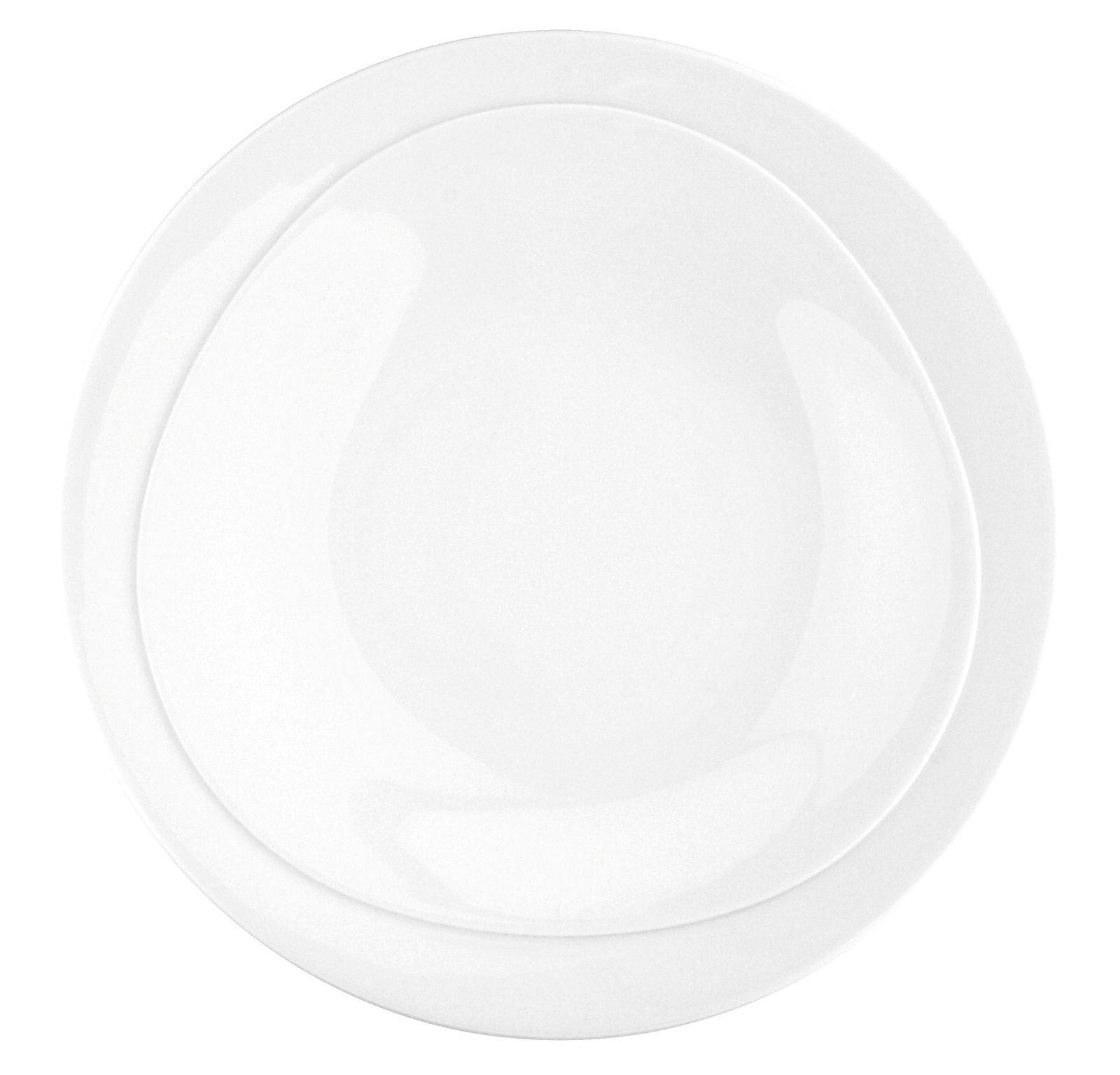 Weißer Speiseteller Trio, 28 cm, Draufsicht