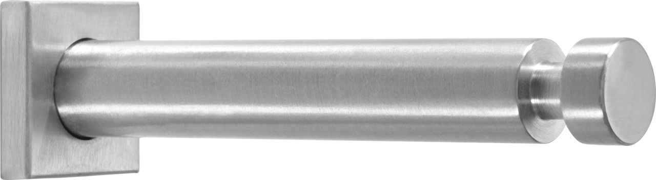 Garderobenhaken aus gebürstetem Metall, seitliche Perspektive