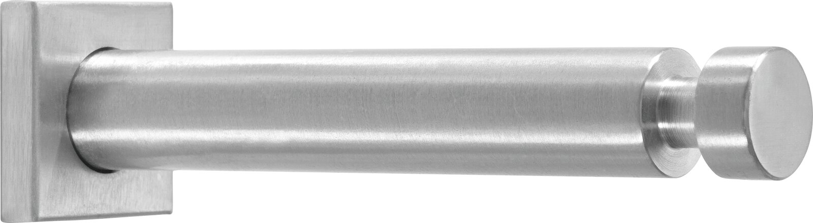 Garderobenhaken aus gebürstetem Metall, seitliche Perspektive