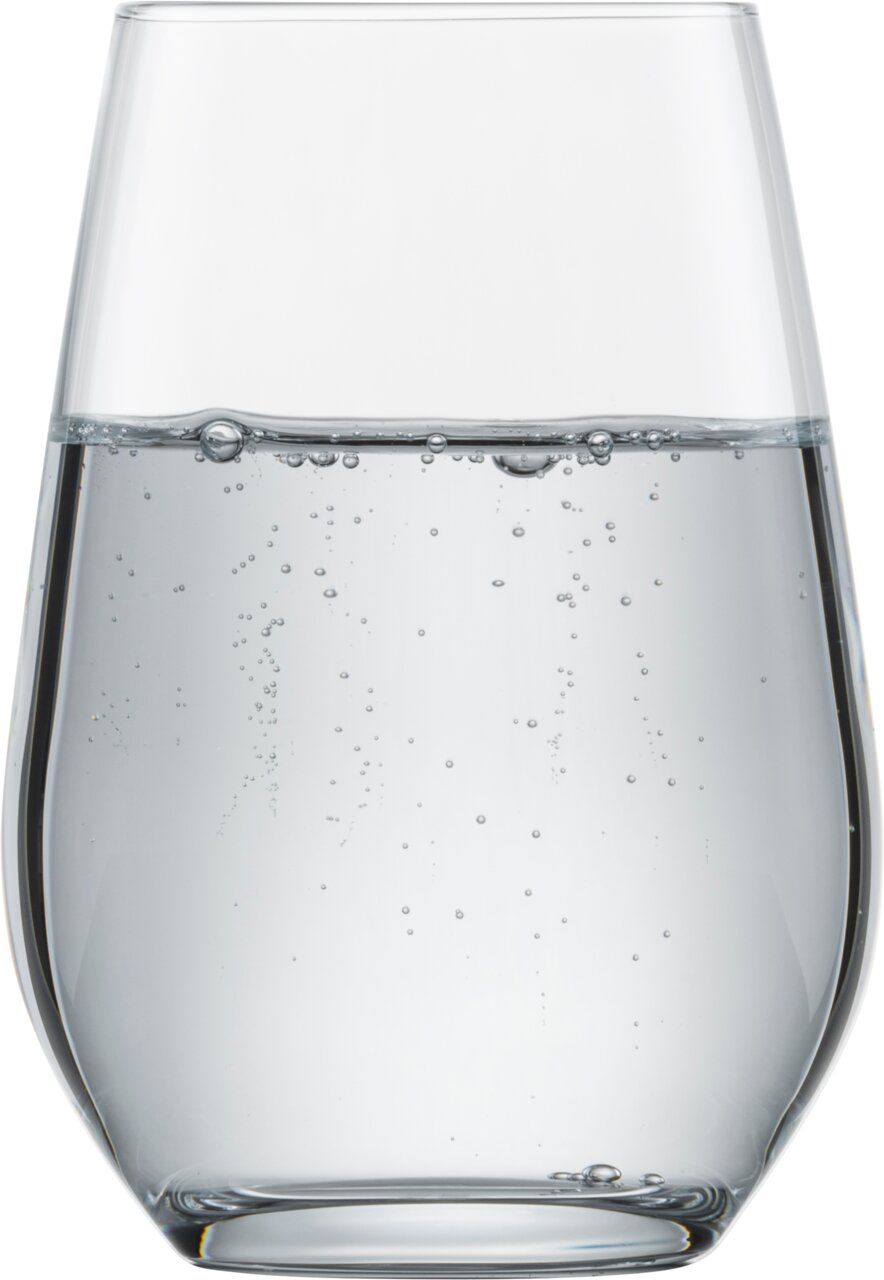 SCHOTT ZWIESEL Wasserglas VINA Wasserglas Forte mit sprudelndem Wasser, frontale Ansicht