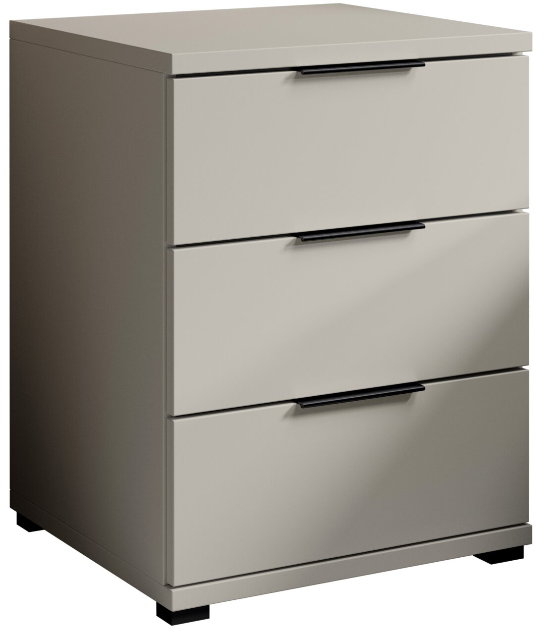 Z2 Nachtkommode SMILLA 2 Moderne Nachtkommode mit drei Schubladen in seitlicher Perspektive