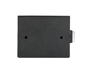 Schwarze rechteckige Akku-Wandleuchte, Vorderansicht