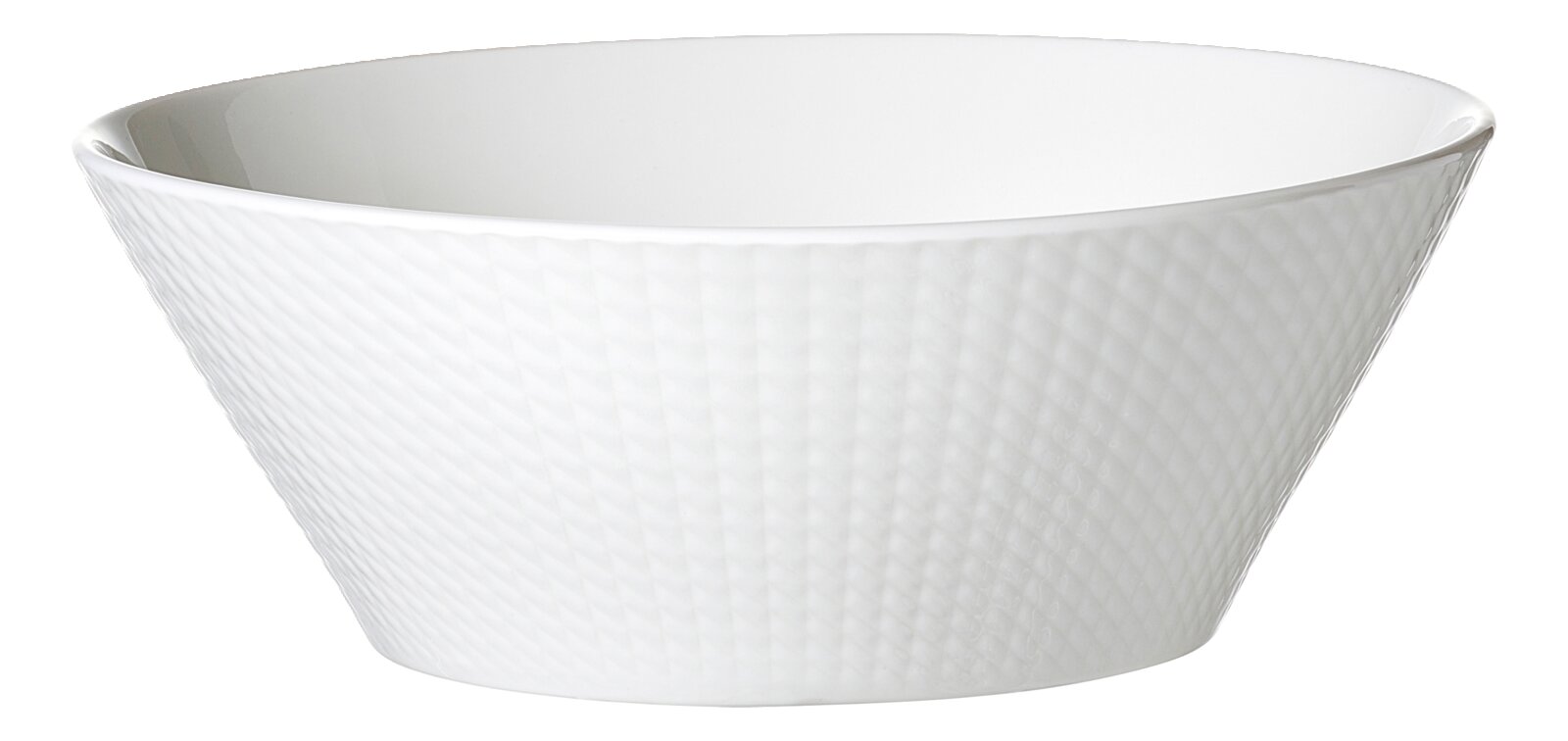 Ritzenhoff & Breker Servierschale SAPHIR Weiße Servierschale mit strukturierter Oberfläche, seitliche Perspektive