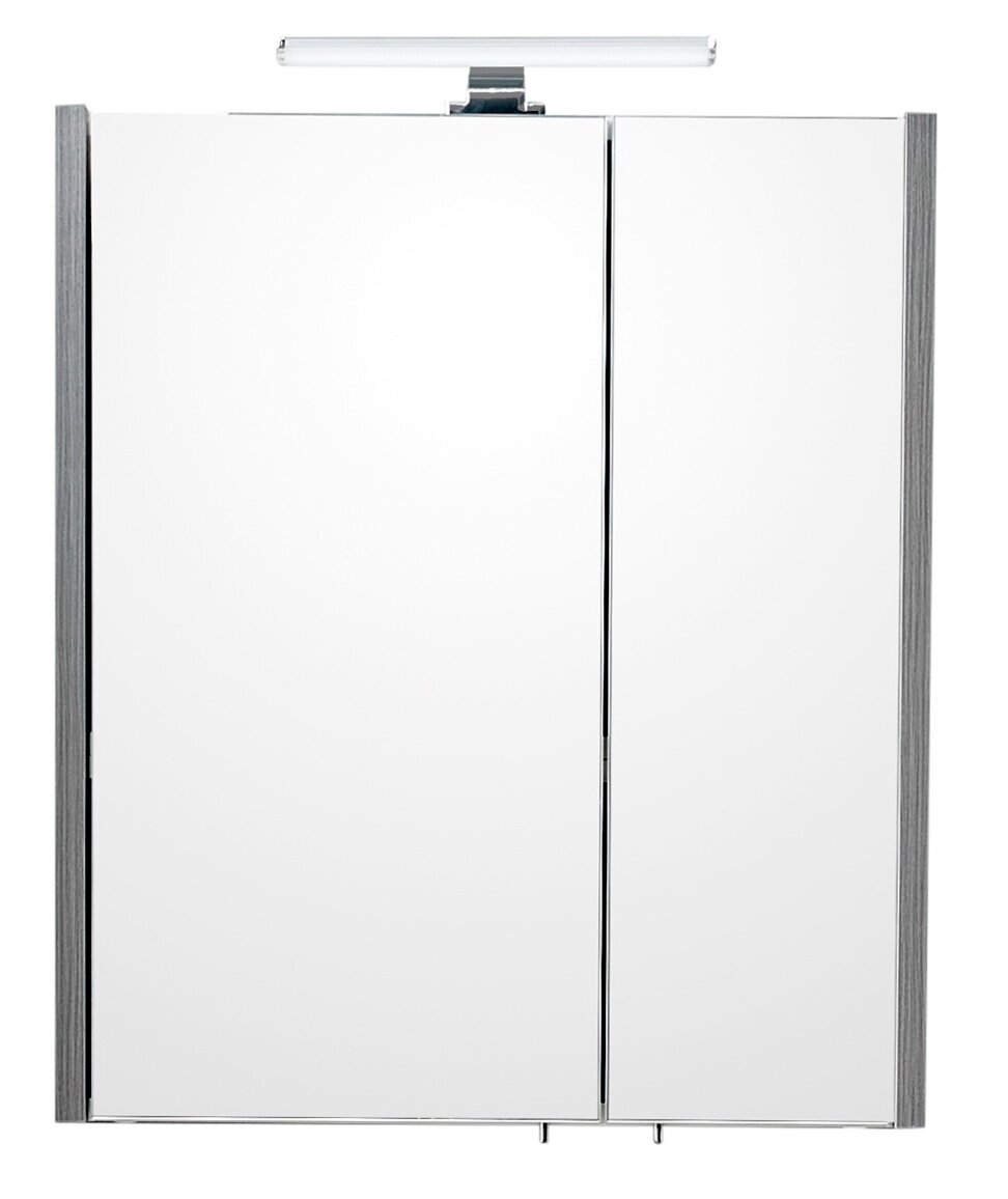 Spiegelschrank mit zwei Türen und integrierter Beleuchtung, Frontalansicht
