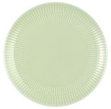 Runder Frühstücksteller, 22,5 cm, in sanftem Grün mit geriffeltem Rand, Draufsicht