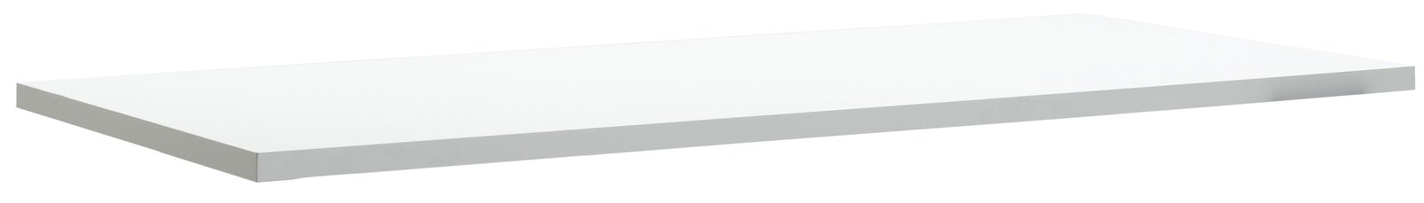 Weiße Tischplatte in seitlicher Perspektive