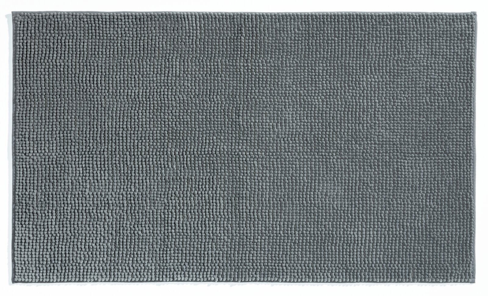 Grauer Badteppich 60x100 cm in Draufsicht