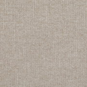 Close-up/detailfoto van een beige, grof geweven stof met zichtbare structuur en fijne lichte draden, van voren gefotografeerd