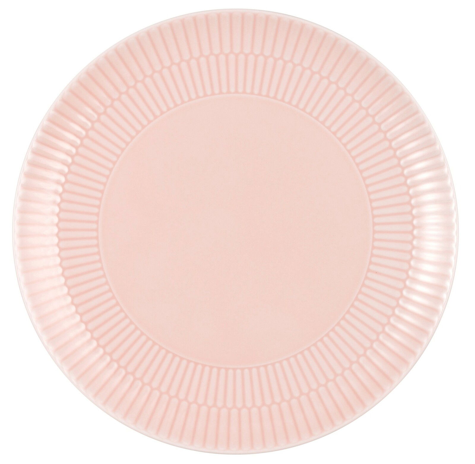 Seltmann Weiden Frühstücksteller AMINA Runder Frühstücksteller, 22,5 cm, in zartem Rosa mit geriffeltem Rand, Draufsicht