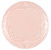 Runder Frühstücksteller, 22,5 cm, in zartem Rosa mit geriffeltem Rand, Draufsicht