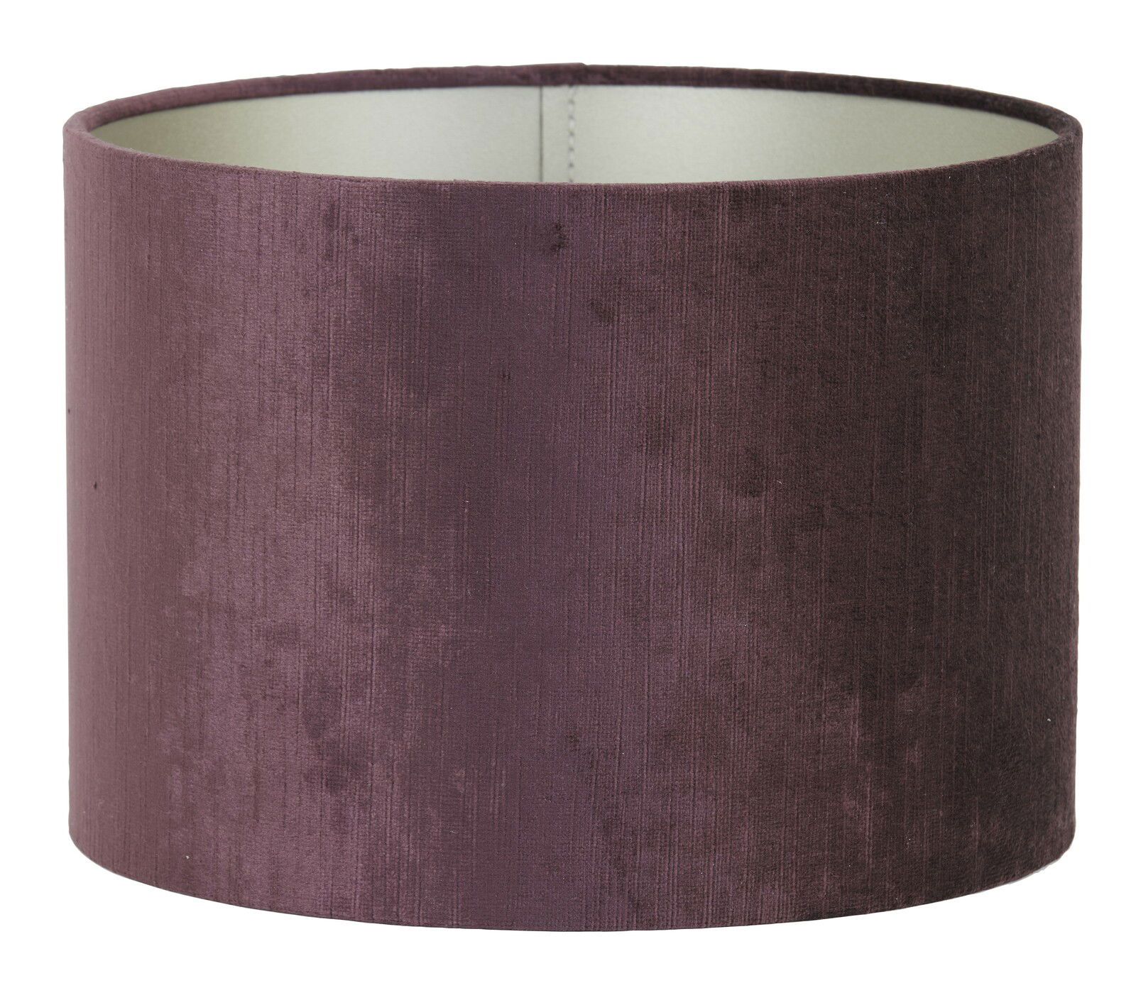 Light&Living Lampenschirm GEMSTONE Zylindrischer, violetter Lampenschirm aus Stoff, seitliche Perspektive