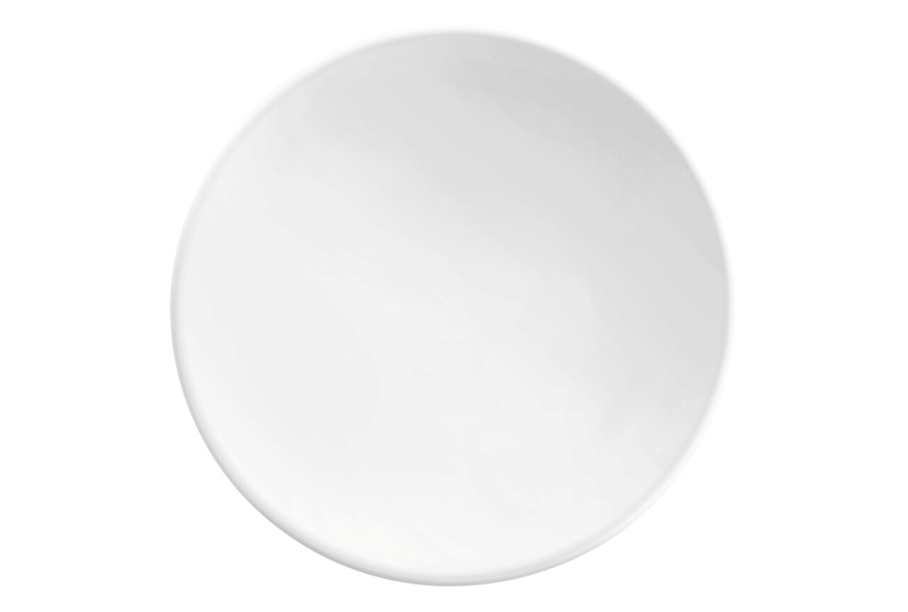 Runde weiße Schüssel, Draufsicht