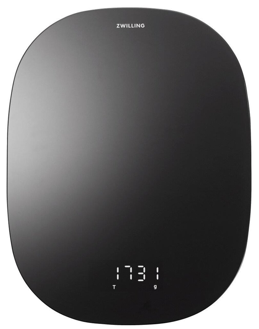 ZWILLING ENFINIGY BLACK Digitale Küchenwaage Digitale Küchenwaage in Schwarz mit LED-Anzeige, Draufsicht